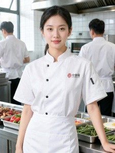 Quick-Drying Chef Uniform Short Sleeve