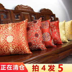 Đệm Ghế Sofa Gỗ Cam Có Thể Tháo Rời Đệm Ghế Sofa Phòng Khách Đệm Ghế Sofa Họa Tiết Hoa Vải Lụa Đệm Ghế Sofa Hình Vuông