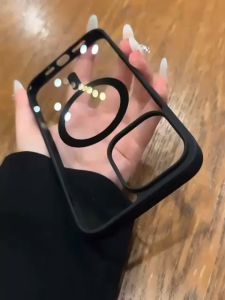 Premium Black Series Hybrid Case Magsafe iPhone 15 14 13 12 11 Pro Max Plus XR X XS Max Softcase Soft Case Bening Transparan Cover Wireless Magnetic Charging Silikon Silicone Jelly