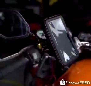Side Mirror Handle Bar Motor Motorcycle Phone Holder Mount Motor Bike Bicycle Basikal Rotating Phone Holder Bag 摩托车防水支架