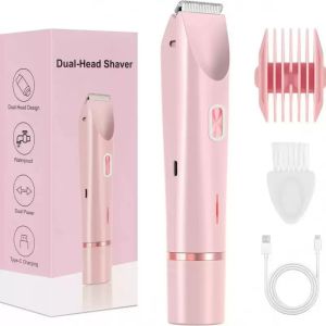 Máy Cạo Râu Điện Cho Nữ 2 Đầu Đa Năng Dao Cạo Cơ Thể Máy Tẩy Nhổ Lông Cho Chân Sát Nách Bikini Vùng Sạc Tóc Tông Đơ Cắt