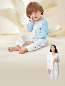 bc babycare | Camellia Pattern Baby Onesie Mid-open Crotch Pants Early Spring