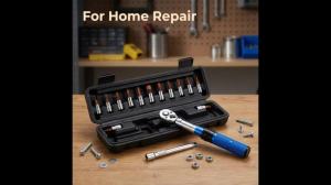 OLOEY | 15pcs Bicycle Torque Wrench Set 1/4 Inch Adjustable 2-24Nm Hex Wrench Kit for Bike Maintenance Repair and Assembly Suitable