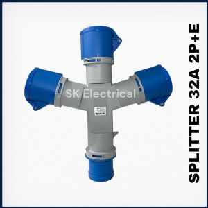 WIXIM 32A 2P+E INDUSTRIAL SPLITTER 220V | Plug and Socket | SK Electrical