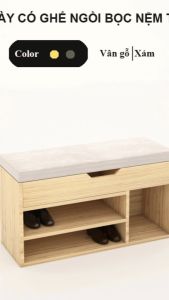 FREESHIP HCM - Kệ Giày Gỗ Có Ghế Ngồi Bọc Nệm Tatana TUG022 – có thiết kế theo yêu cầu khách hàng