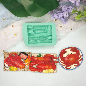 Seafood Crab Lobster Cake Fondant Silicone Mold Chocolate Cookie Baking Handmade Plaster Epoxy Silicone Mould