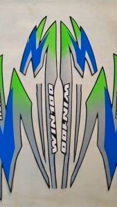 STRIPING STICKER LIS LES POLET honda win 100 1996 1997 biru hijau silver stiker Fullset list body standar variasi berkualitas terbaik