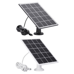 Compact 3.3W Solar Panel Charger for Micro USB and Type-C Devices Suitable for Outdoor Security Camera Power Supply
