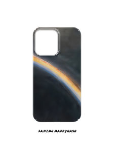 Artistic Minimalist Ins Style Phone Case for 15 14pro 13 12 Anti-fall Matte Rainbow Huawei Mate60 Xiaomi 14 Hard Shell Protective Cover