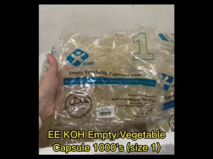 KOH EE Empty Vegetable Capsule 1000s size 1