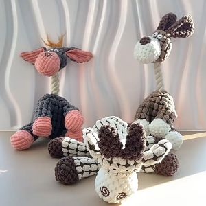 VIPPet Dog Toy for Playing and Chewing รุ่น บีบมีเสียง สำหรับสุนัขพันธุ์เล็ก-กลาง ขนาด ชุด 20 รูปตัว