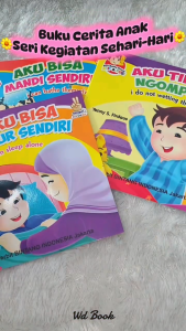 [ Paket Isi 5 ] Buku Cerita Seri Kegiatan Sehari Hari Bilingual 2 Bahasa Full Berwarna
