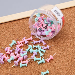 80 Pieces Macaroon Push Pin Painting Pin Suitable For Bulletin Boards Maps Posters and Craft Projects