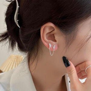 ต่างหูรูปผีเสื้อเงินแท้ S925 สำหรับผู้หญิง ดีไซน์หรูหรา ต่างหูรูปผีเสื้อแบบใหม่ปี 2024 สำหรับหูคู่ เครื่องประดับแฟชั่น