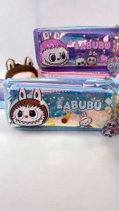 labubu large capacity pencil bag stationery box for elementary school girls cute double layer pencil case