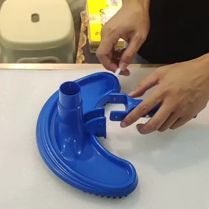 Pool Vacuum Head Attachment -  Half-Moon Crescent Design Compatibility for Inground/Above Ground Pools - Durable Plastic Constru