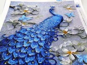 Diamond Painting 5D DIY แดนสนธยา ครอสติสคริสตัล 5 มิติ ปักครอสติส ภาพติดเพชร รูปภาพ เสริมทักษะ ขนาด WxH 45x55 cm.