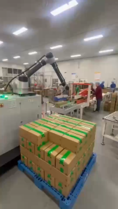 WP-40 Palletizing Co-Robot Workstation หุ่นยนต์สำหรับ ยกน้ำดื่มเรียงพาเลท😀😀😀 รองรับการใช้งานง่าย ประหยัดพื้นที่ สามารถเคลื่อนย้ายได้👉👉👉  ด้วยฟังก์ชั่นที่ออกแบบมา สำหรับการวางพาเลทโดยเฉพาะ  👉👉👉👉รับประกัน 1 ปี 🇹🇭🇹🇭🇹🇭🇹🇭  😍มีให้เลือก 2 รุ่น