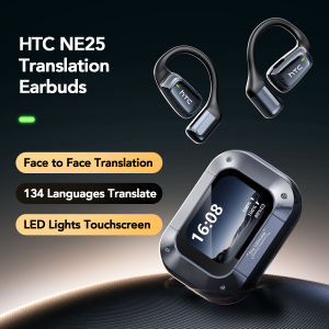 HTC NE25 TWS Wireless Earbuds Bluetooth 5.3 ENC Noise Cancelling LED Digital Display Low Latency Sports Gaming Stereo Headphones