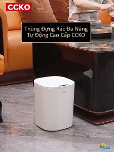 Thùng Rác Tự Động Thông Minh CCKO 14L Chống Nước IPX5 Cảm Biến Mở Nắp Không Cần Chạm Giữ Vệ Sinh Ngăn Mùi Hôi Tuyệt Đối Cho Phòng Tắm Nhà Bếp