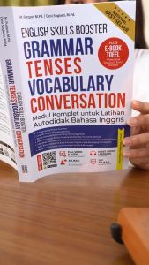 Buku Best Seller - ENGLISH SKILLS BOOSTER GRAMMAR TENSES VOCABULARY CONVERSATION - DAMINO BOOKS BONUS BOOKMARK & STICKER