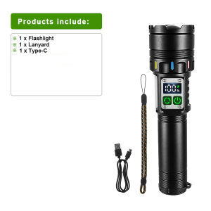2025 Super Bright Led Flashlight 2900000LM High Power Torch 5000mAh Rechargeable LED Flashlight  Long Shot Hunting Camping Light
