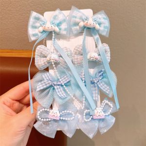 ชุดกิ๊บติดผมสุนัขหูใหญ่สุดน่ารักพร้อมโบว์ผีเสื้อสำหรับเด็กผู้หญิง ตกแต่งผมสไตล์สาวน้อย สไตล์การ์ตูน เครื่องประดับผมสำหรับเด็ก