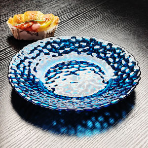 2025 New Crystal Glass Tray Small Plate Fruit Dish Elegant Mini Fruit Tray High Aesthetic Value Luxury Light Luxury