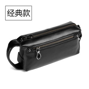 Genuine Leather Handbag for Men Large Capacity Casual Soft Clutch Business Handheld High End Trendy New 2025 Model