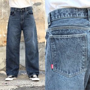 LVISCLUB รุ่น BG1001/2/3 กางเกงยีนส์ทรงBaggy ผ้ายีนส์ฟอกสโนว์เฟดเป้าซิปปลายขา 10-11 ทรงใหญ่ผ้ายีนส์คุณภาพเนือแน่ 14 ออนซ์