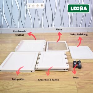 LEORA | OCLA FLIP UP: Lemari Portable & Minimalis Dengan Roda