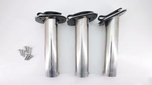 2pcs Fishing Holder 90 Degree Rod Pod for Marine Boat Fishing Rod Holder Stainless Steel Flush Mount Rod Bracket Hardware