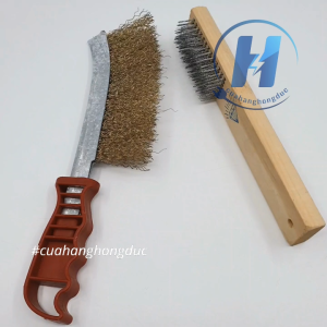 Chổi Cước Đánh Rỉ Cán Nhựa Bàn Chải Sắt Đánh Rỉ Cán Gỗ 7 Hàng