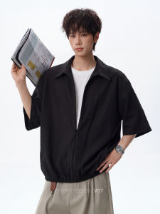 V37 | Casual Relax Loose Fit Faux Two-piece Shirt