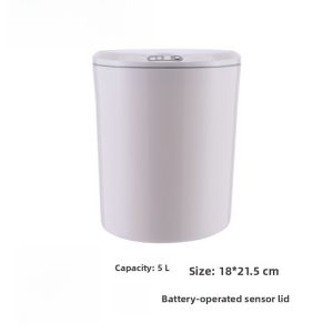 Smart round Electric Trash Storage Bucket Mini Home Use Car Mounted Sensor Operated Large Diameter Plastic Waste Bin