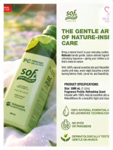 sof & mmmmm Naturals Concentrated Fabric Conditioner 1000ml Personal Collection Unveil