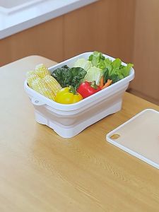 LOCAUPIN Portable Washing Basin Multifunctional Kitchen Foldable Bucket Container Durable Collapsible Bathroom Basin Tub