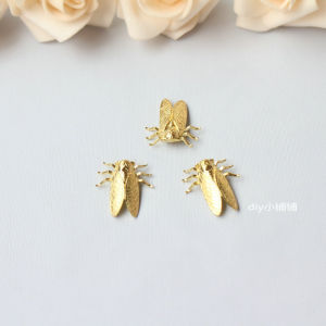 เครื่องประดับ DIY โลหะ อินทรีย์สัตว์ ลูกปัดผีเสื้อ ลูกปัดสร้อยคอ อุปกรณ์ตกแต่ง ลูกปัดติดรู วัสดุทองแดงบริสุทธิ์