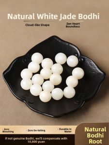 FUJINJIA | Natural White Jade Buddha Beads for Handmade Jewelry Accessories