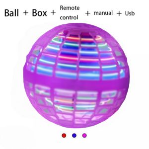Flying Ball Boomerang Spinner Toys Hand Control Drone 360° Rotating Mini UFO With LED Lights for Children Funny Birthday Gifts
