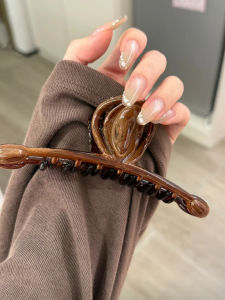 Kẹp Tóc Kiểu Pháp Retro Caramel Size Lớn Kẹp Tóc Shark Phụ Kiện Tóc Thanh Lịch Thanh Lịch Kẹp Tóc Phía Sau Đầu