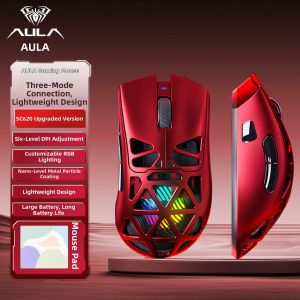AULA | Lightweight Hollow Shell 3-Mode Wireless RGB Game Mouse