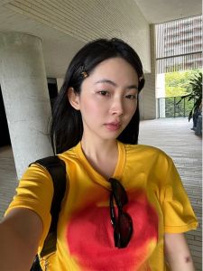Spicy Girl Tie Dye T-Shirt Womens Versatile Summer Fashion Sun Protection Straight Cut Short Sleeve round Neck Top