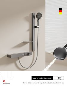 DXD | High-Pressure Shower Set With Storage Shelf And Piano Key Switch