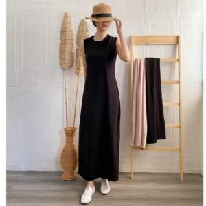 SINGLET DRESS TANPA LENGAN SHAKILA HQ  INNER  DAILY OUTFIT CASUAL SIMPLE ELGANT MODIS 2025