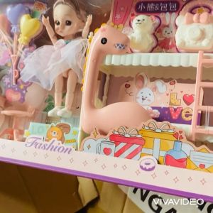 Đồ chơi búp bê bàn trang điểm kèm phụ kiện cỡ lớn dài 50cm đồ chơi búp bê bé gái có khớp nhựa an toàn cho bé