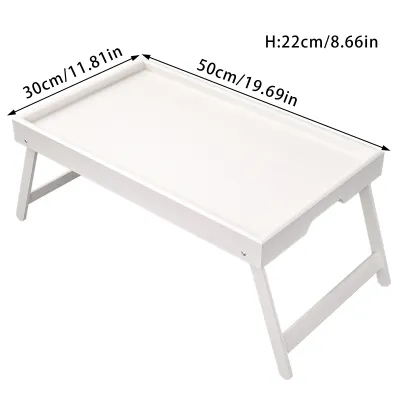 Foldable Bamboo Computer Desk Multi-Functional Bedroom Lazy Susan Plate Home Living Essential Bedroom Computer Bamboo Table
