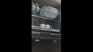 Ecoware Luxury Platinum Stainless Steel Up and Down Storage Kit with Dish Rack Basket - 12kg Capacity Load