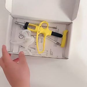 5/10ml Continuous Veterinary Syringe Heavy Duty Animal Drench Gun Vaccine Injection Syringe for Pig Cow Sheep