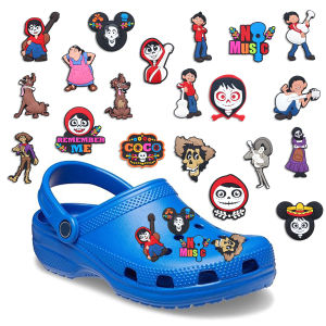 Mesuca | Mesuca Coco Themed Shoe Charms PVC Skeleton Figure Removable DIY Decorations for Garden Clog Shoes Halloween Gift Accessories